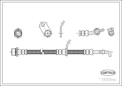 Brake Hose CORTECO 19033056