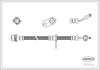 Brake Hose CORTECO 19033058
