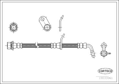 Brake Hose CORTECO 19033061