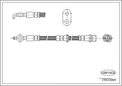 Brake Hose CORTECO 19033069