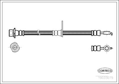 Brake Hose CORTECO 19033075