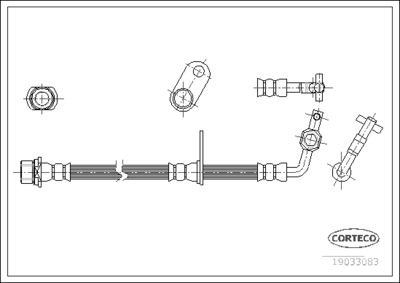 Brake Hose CORTECO 19033083