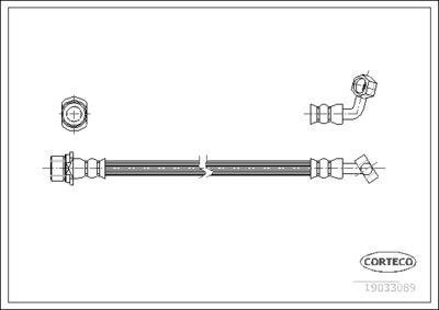 Brake Hose CORTECO 19033089