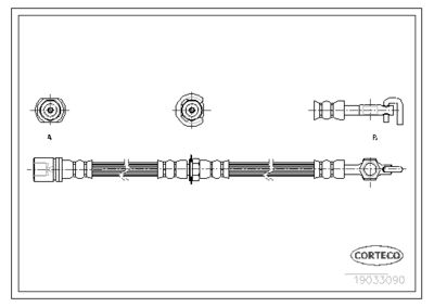 Brake Hose CORTECO 19033090