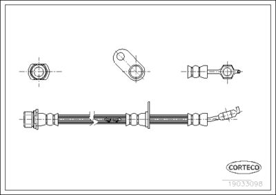 Brake Hose CORTECO 19033098