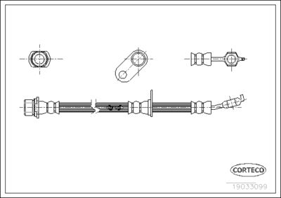Brake Hose CORTECO 19033099