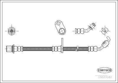 Brake Hose CORTECO 19033102