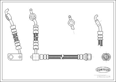 Brake Hose CORTECO 19033104