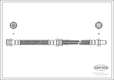 Brake Hose CORTECO 19033491