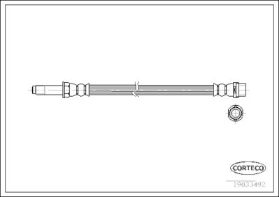 Brake Hose CORTECO 19033492