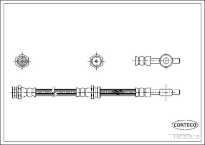 Brake Hose CORTECO 19033500