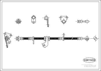 Brake Hose CORTECO 19033518