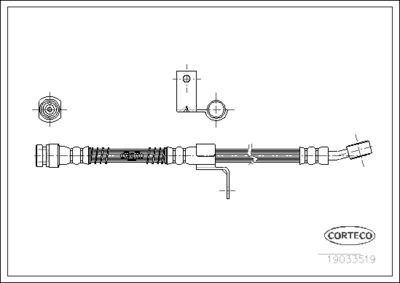 Brake Hose CORTECO 19033519