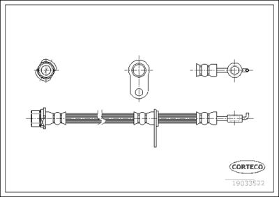 Brake Hose CORTECO 19033522