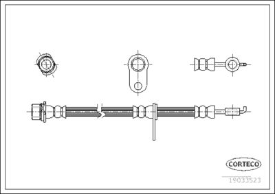 Brake Hose CORTECO 19033523