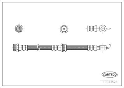 Brake Hose CORTECO 19033526