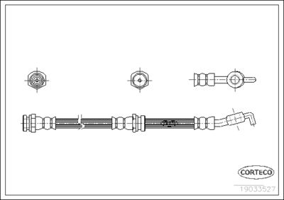 Brake Hose CORTECO 19033527
