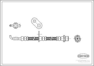 Brake Hose CORTECO 19033535