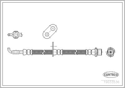 Brake Hose CORTECO 19033536
