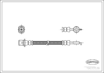 Brake Hose CORTECO 19033538