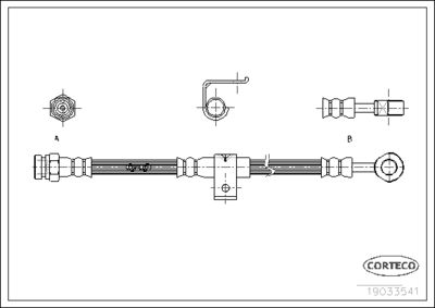 Brake Hose CORTECO 19033541