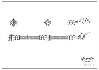 Brake Hose CORTECO 19033545