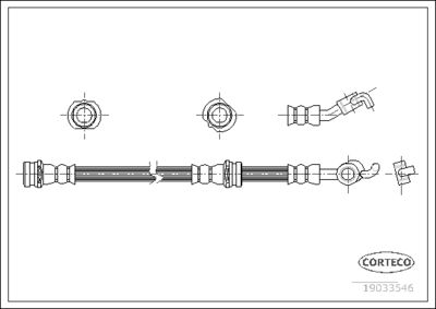 Brake Hose CORTECO 19033546