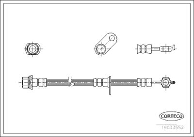 Brake Hose CORTECO 19033552
