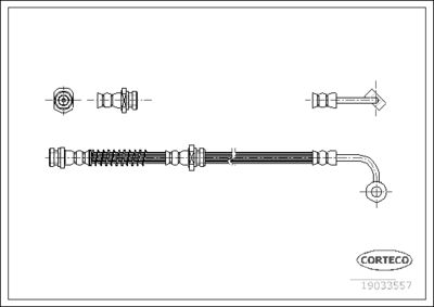 Brake Hose CORTECO 19033557