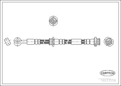 Brake Hose CORTECO 19033558