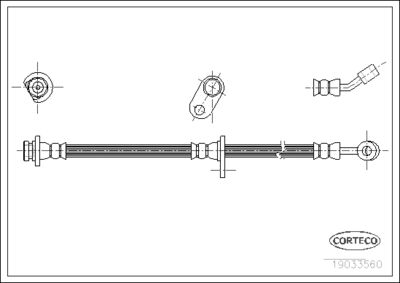 Brake Hose CORTECO 19033560