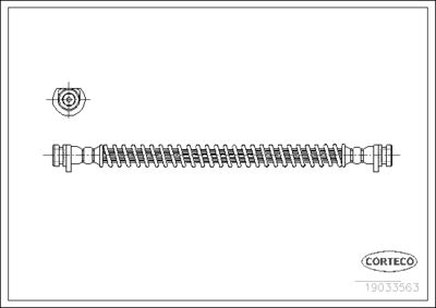 Brake Hose CORTECO 19033563