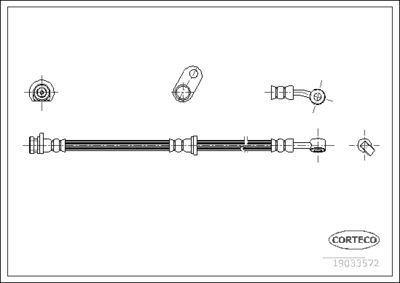 Brake Hose CORTECO 19033572