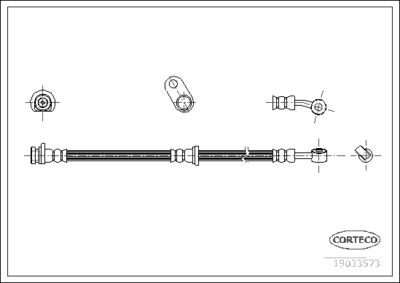 Brake Hose CORTECO 19033573