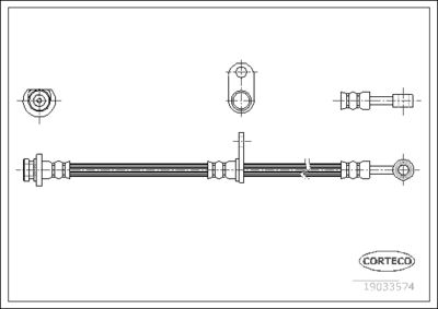 Brake Hose CORTECO 19033574
