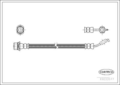 Brake Hose CORTECO 19033577