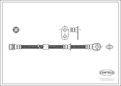 Brake Hose CORTECO 19033592