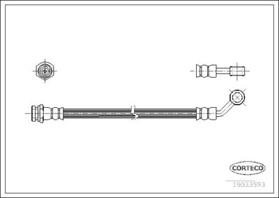 Brake Hose CORTECO 19033593