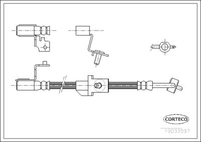 Brake Hose CORTECO 19033597