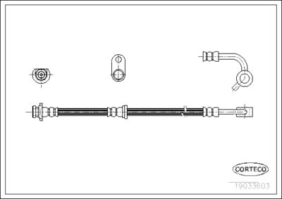 Brake Hose CORTECO 19033603