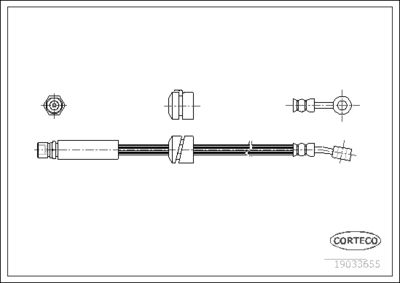 Brake Hose CORTECO 19033655
