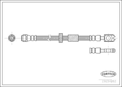 Brake Hose CORTECO 19034263