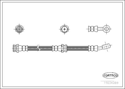 Brake Hose CORTECO 19034289