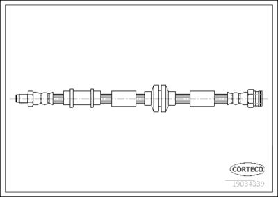 Brake Hose CORTECO 19034339