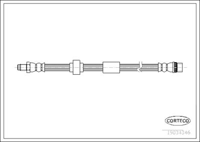 Brake Hose CORTECO 19034346
