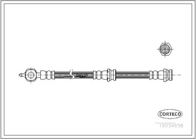 Brake Hose CORTECO 19034656