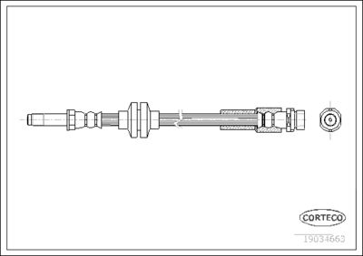 Brake Hose CORTECO 19034663