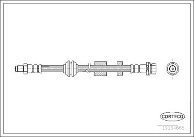Brake Hose CORTECO 19034665
