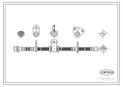 Brake Hose CORTECO 19035041