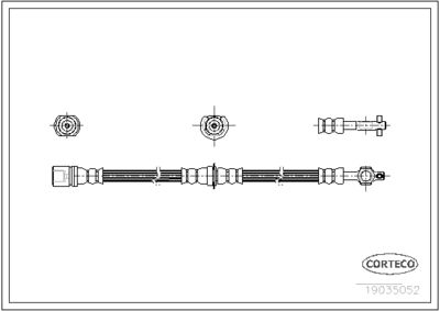Brake Hose CORTECO 19035052